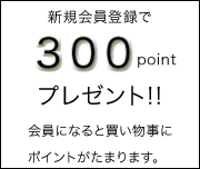 新規会員登録で300ポイント