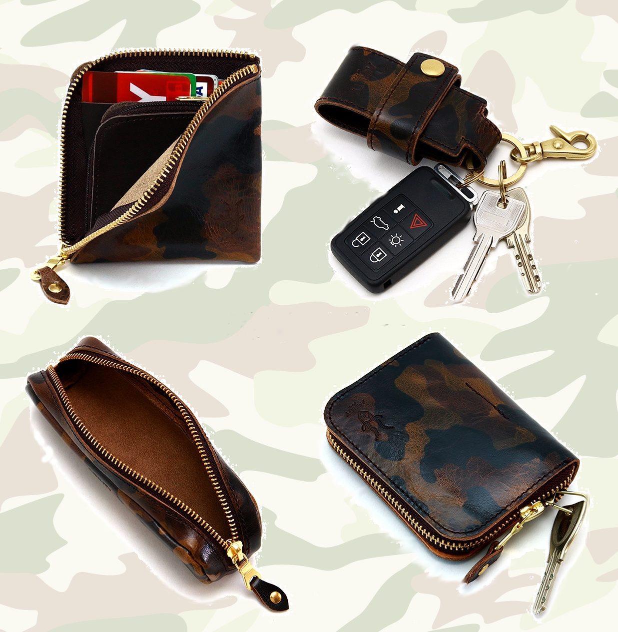新作情報】迷彩レザーから4種類の革小物が新登場 2017 A/W