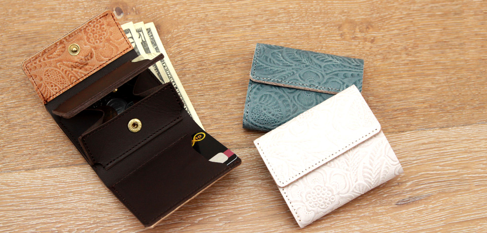  ラグジュアリーグッズ パルマ』(全5色)ルビナス/三つ折り財布 ミニ財布 コンパクト 